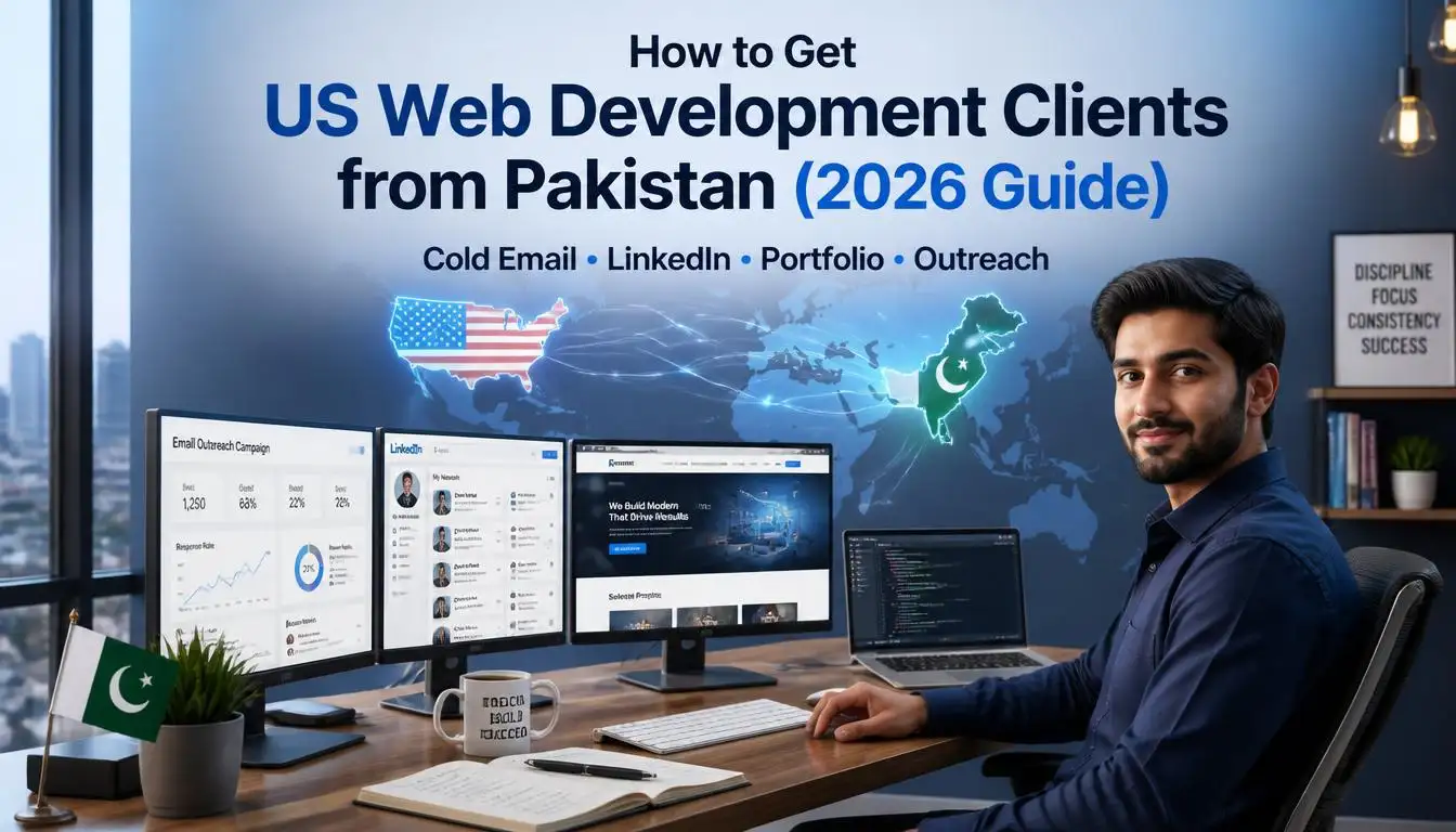 How to get US web development clients from Pakistan in 2026.