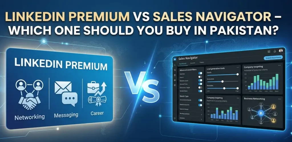 LinkedIn Premium vs Sales Navigator comparison for Pakistani freelancers.